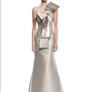 Sachin & Babi gown neiman Marcus sequin bow Barrie size 0.